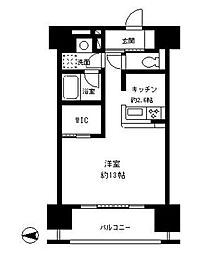 ParkCube東品川 ワンルームの間取図画像