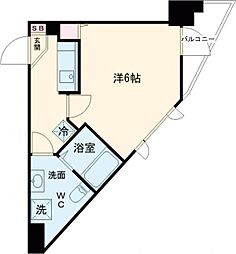 ロイヤルアメニティー西戸山 604 6階1Kの間取り