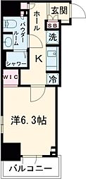 パークアクシス押上サウス 1Kの間取図画像