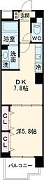 Yunパーク木場 1DKの間取図画像