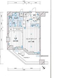都電荒川線 王子駅前駅 徒歩7分の賃貸マンション 11階1LDKの間取り