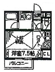 JR京浜東北・根岸線 東十条駅 徒歩8分の賃貸アパート 2階ワンルームの間取り