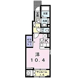 ニーナ館2 ワンルームの間取図画像