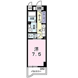 アルバルーチェ 1Kの間取図画像