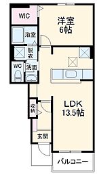 シャンドフルール3 1LDKの間取図画像