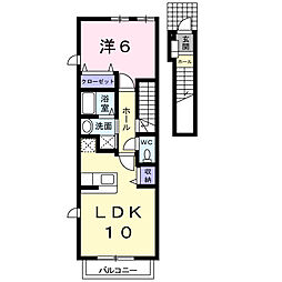 フォレスタ2 1LDKの間取図画像