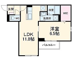 ブローテ 1階1LDKの間取り