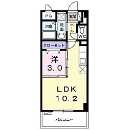 ビックイーストワン 1LDKの間取図画像