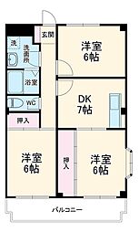 ウインディー湘南 3DKの間取図画像