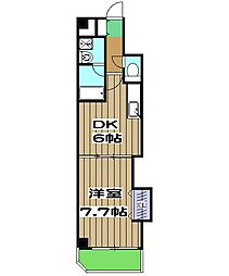 エストレーラ 2階1DKの間取り
