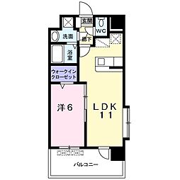 ラウレアK 1LDKの間取図画像