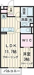 西武新宿線 田無駅 徒歩26分の賃貸アパート 2階1LDKの間取り