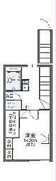 レオパレスウィル55 1Kの間取図画像