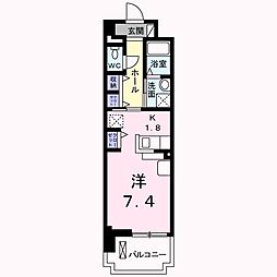 アスタルテ本厚木 ワンルームの間取図画像