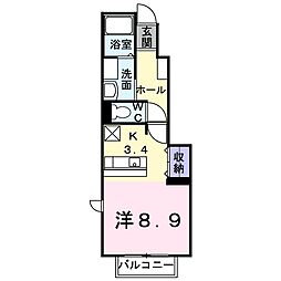 名古屋市営名城線 志賀本通駅 徒歩5分の賃貸アパート 1階ワンルームの間取り