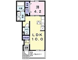 アビタシオン・AYA1 1LDKの間取図画像