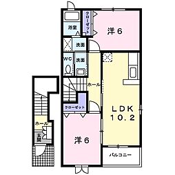 ファインアベニューC 2LDKの間取図画像
