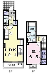 リーブセレブリテ3C 1LDKの間取図画像