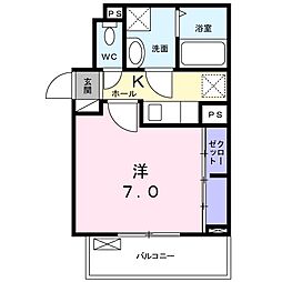 ユーアンドミーレジデンス東赤塚 1Kの間取図画像