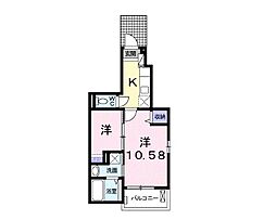 ラピス 1Kの間取図画像
