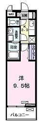 リルシアエル 1Kの間取図画像