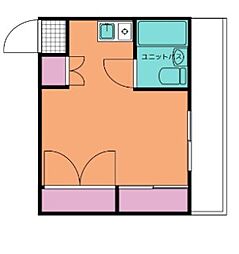 小田急小田原線 祖師ヶ谷大蔵駅 徒歩7分の賃貸マンション 3階ワンルームの間取り
