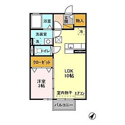 グランドソレイユ 1LDKの間取図画像
