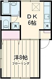 ピアリス 1階1DKの間取り