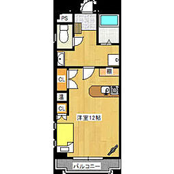 セントラルビル ワンルームの間取図画像