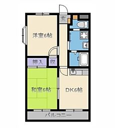ファミールひろの 2DKの間取図画像