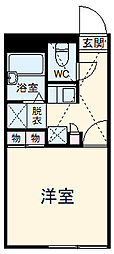 レオパレスSHIBASAKI 1Kの間取図画像