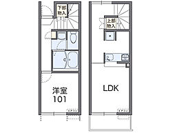 レオネクスト大久手2 1LDKの間取図画像