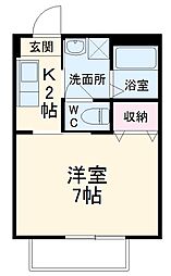 ソフィアフラット 1階1Kの間取り