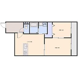 エスポワール 2LDKの間取図画像