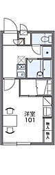 レオパレス上水野 1Kの間取図画像