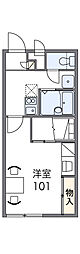 レオパレス太陽 1Kの間取図画像