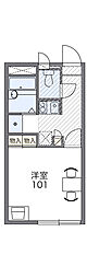 レオパレス広瀬 1Kの間取図画像