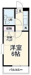 ラルーチェ姫宮 1Kの間取図画像