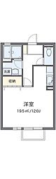 レオパレスアクシスA ワンルームの間取図画像