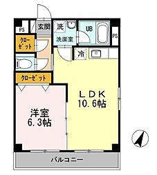 セントハイランド大塚 501 5階1LDKの間取り
