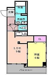 サンヒルズ覚王山 1LDKの間取図画像