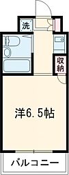 京王線 分倍河原駅 徒歩9分の賃貸マンション 3階1Kの間取り