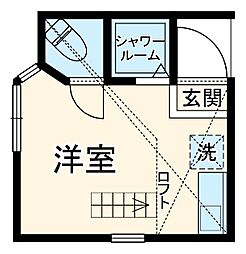 子安さくら ワンルームの間取図画像