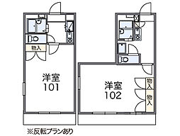 レオパレス三好丘 1Kの間取図画像