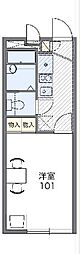 レオパレススプルース元木1 1Kの間取図画像