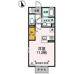 ファミーユ ワンルームの間取図画像