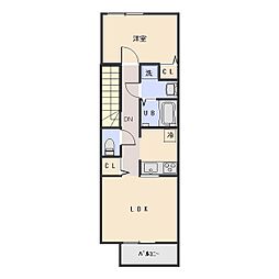 Ｃｈｅｒｏｋｅｅ　Ｂ 2階1LDKの間取り