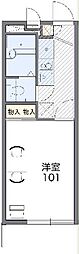 レオパレスウィッシュ日之出 1Kの間取図画像