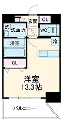 ウェルカーサ横浜中央 ワンルームの間取図画像