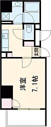 スカイグランデ押上 7階1Kの間取り